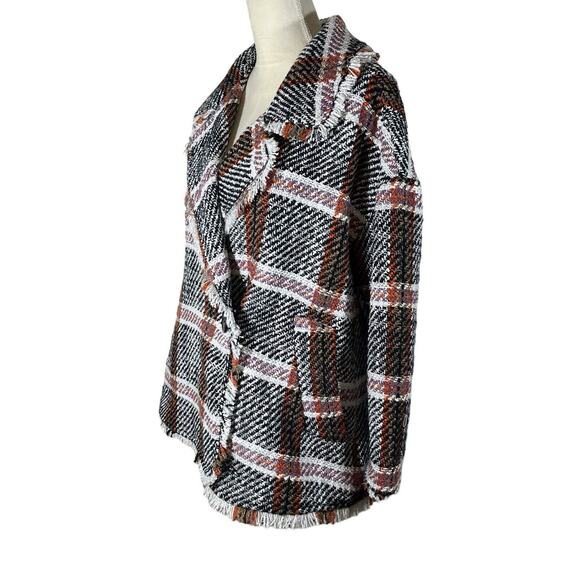 Anthropologie Eva Franco Carrie Double-Breasted Tweed Oversized Coat Size XS - Picture 8 of 10